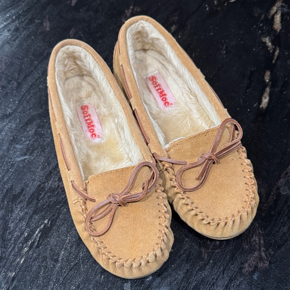 SoftMoc Women's Tan Suede Moccasins
